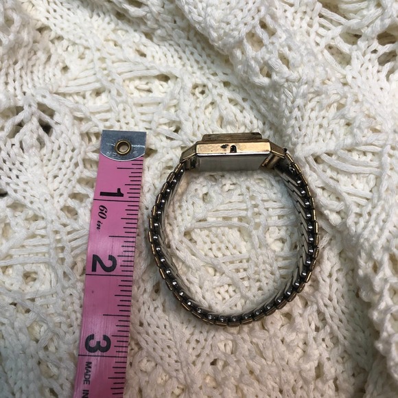 Vintage Mens Gruen Wrist Square Gold Tone Watch - Doesn't Run, For Parts - Picture 13 of 13